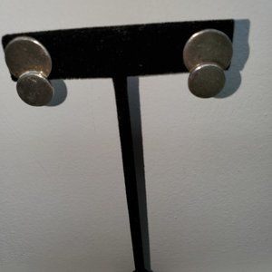 STERLING SILVER DOUBLE CIRCLE EARRINGS